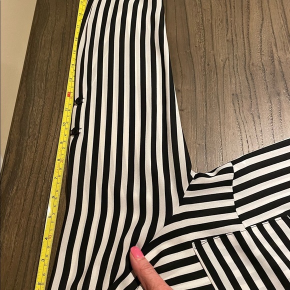 My Michelle black and white striped button down shirt - Picture 6 of 8
